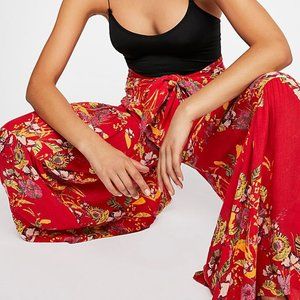 FREE PEOPLE Aloha Printed Wide-Leg Pants
